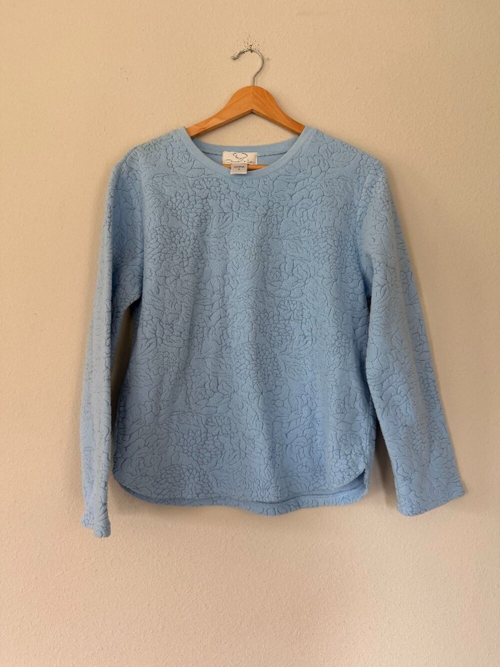 Oscar de la Renta Blue Floral Sweatshirt - Sz S